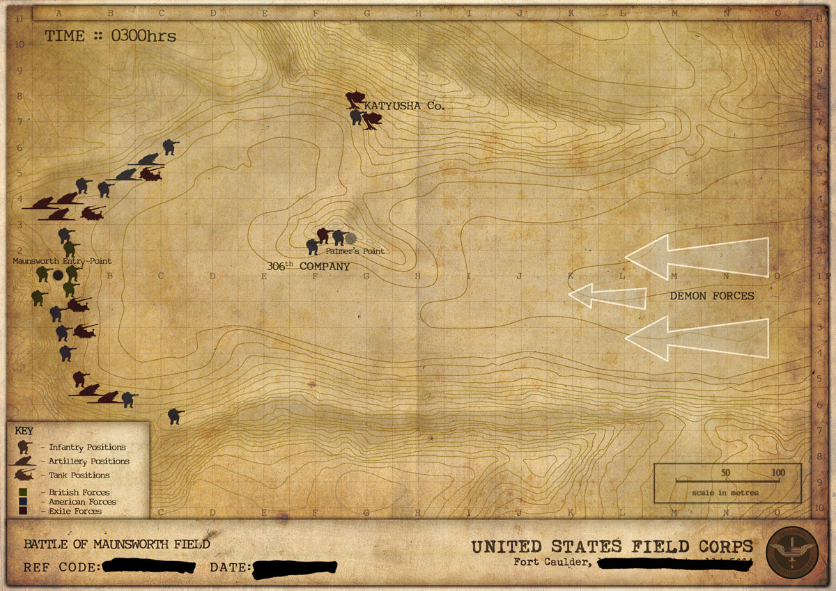 Map of the Battle - 0300hrs